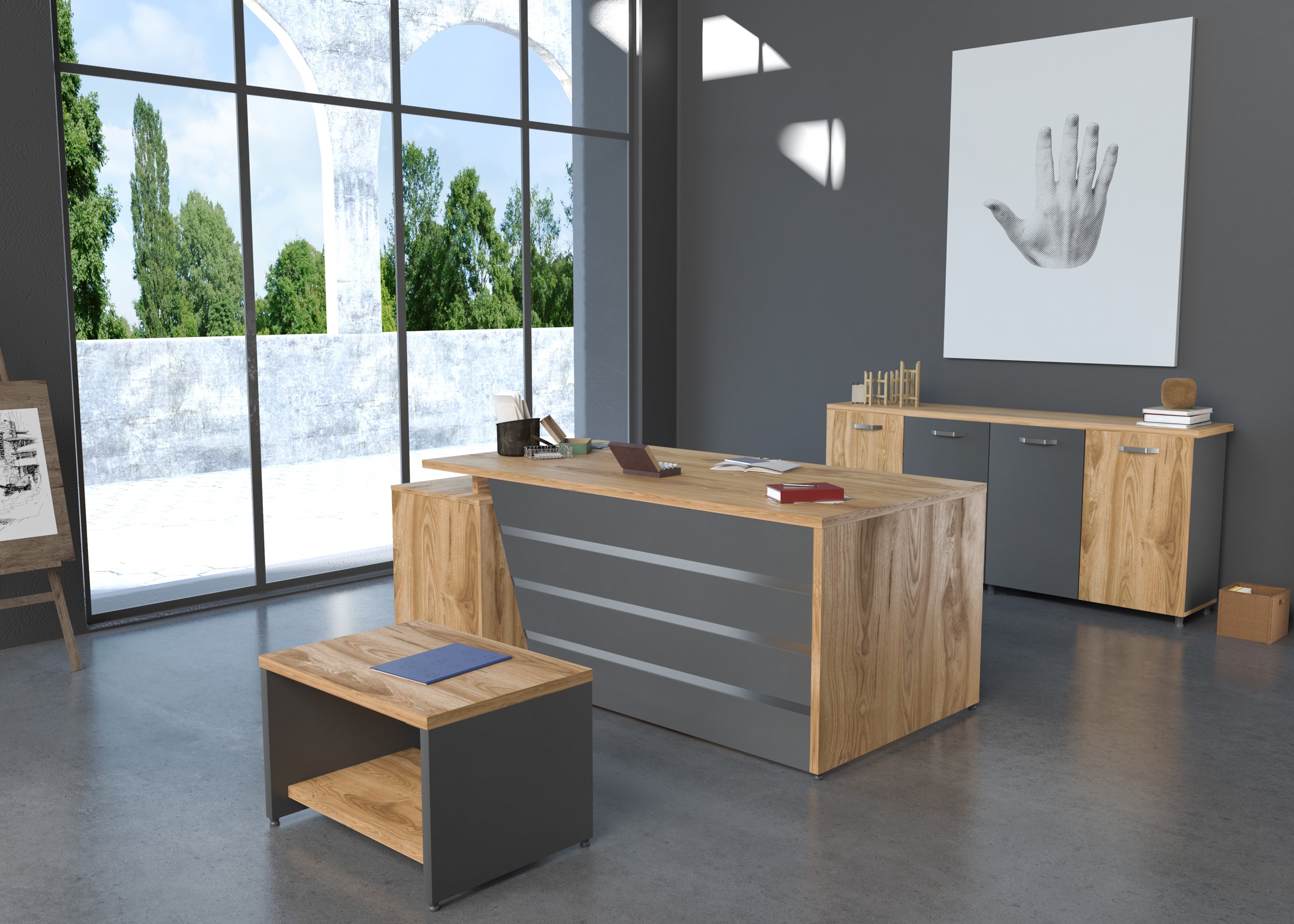 Oslo Büro-Set 3-teilig